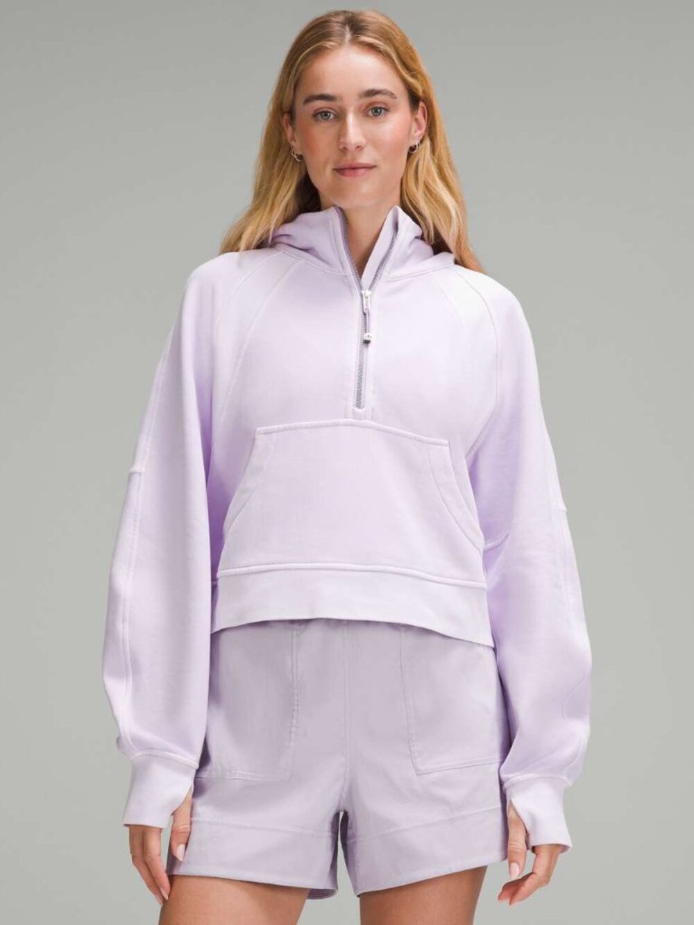 Lululemon Scuba Oversized Half Zip Dye Mineral Purple XL/XXL Description: